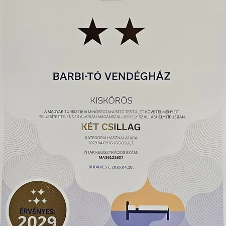 Barbi-to Vendeghaz Prázdninový dům *